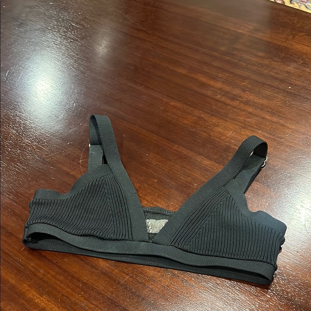 Zimmermann Black Ribbed Bralette